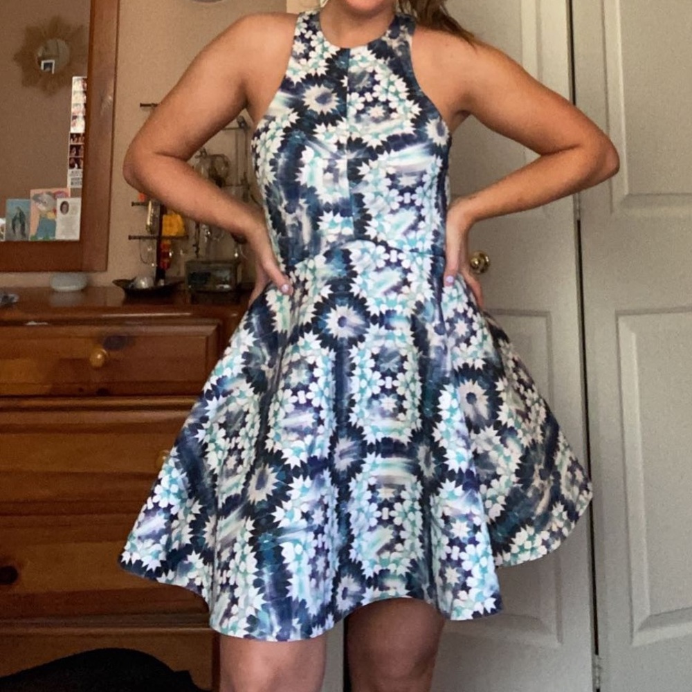 Flare skirt mini dress